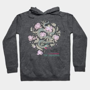 Snake between flowers Hoodie